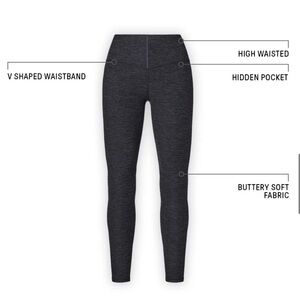 NWOT Fabletics HeatherFlex High-Waisted Legging in Dark Gray
